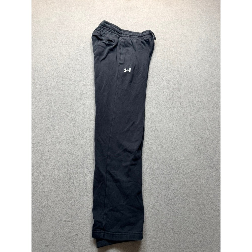 Under Armour Mens Rival Fleece Jogger Pants Black Loose Fit Pockets Small